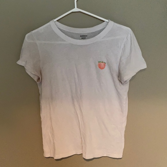 Aritzia peach logo tee shirt - Picture 1 of 3